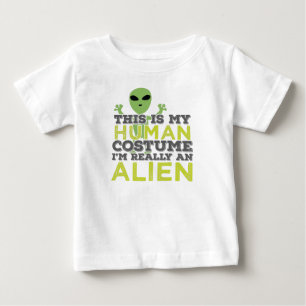 Camiseta De Bebé Halloween Este Es Mi Disfraz Humano Realmente Un E