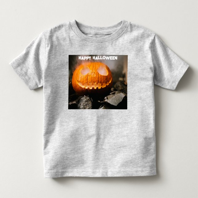 Camiseta De Bebé Halloween Fall Spooky Naranja Witch Pumpkin Cute (Anverso)