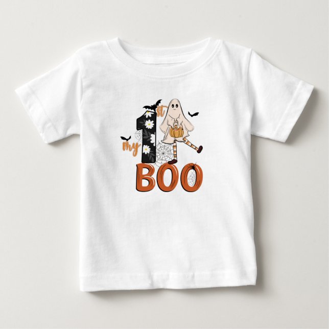 Camiseta De Bebé Halloween fantasmal (Anverso)