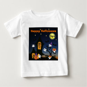 Camiseta De Bebé Halloween feliz casa embrujada