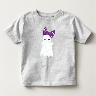 Camiseta De Bebé Halloween, Ghost, Ribbon, Bow, Trick O Trete, Boo