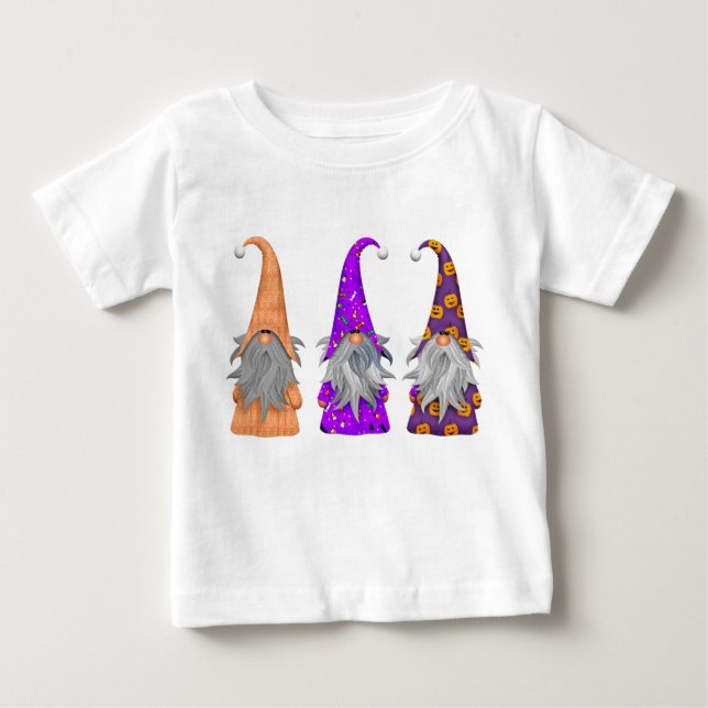 Camiseta De Bebé Halloween Gnomes T Shirt (Anverso)