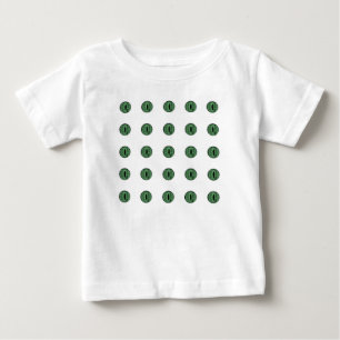 Camiseta De Bebé Halloween Green Polka Dot Eyes