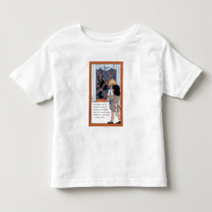 Camiseta De Bebé Halloween GreetingSpiders en la ventana