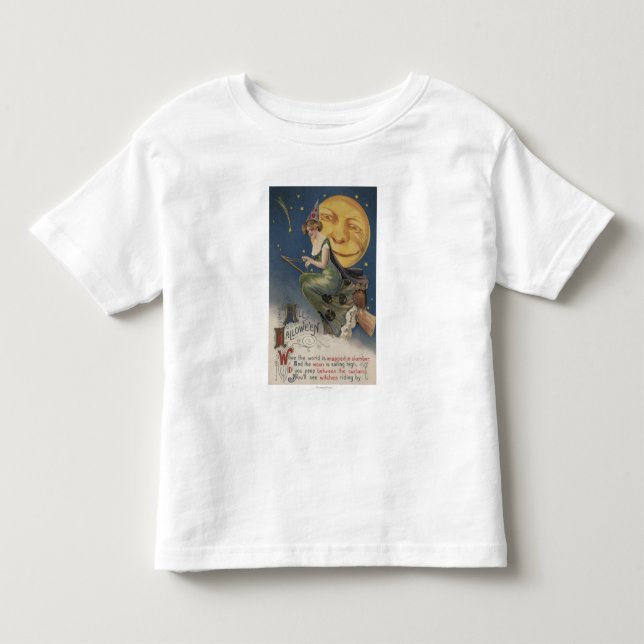 Camiseta De Bebé Halloween GreetingWitch en vuelo (Anverso)