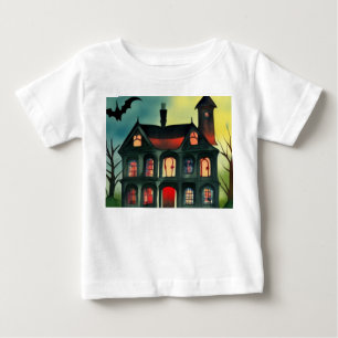 Camiseta De Bebé Halloween Haunted House