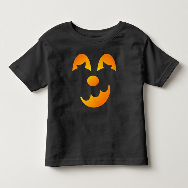 Camiseta De Bebé Halloween Jack-o'-lantern Funny Face (Anverso)