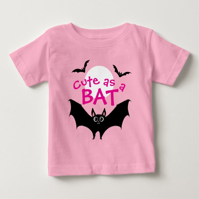 Camiseta De Bebé Halloween Lindo como un Murciélago (Anverso)