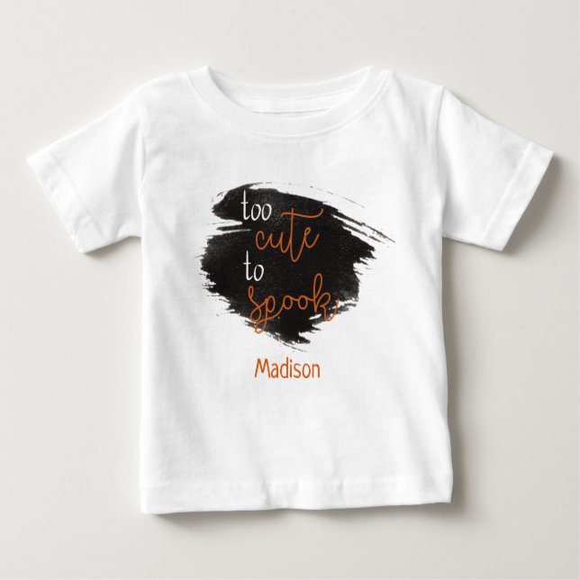 Camiseta De Bebé Halloween lindo para hablar nombre de niños (Anverso)