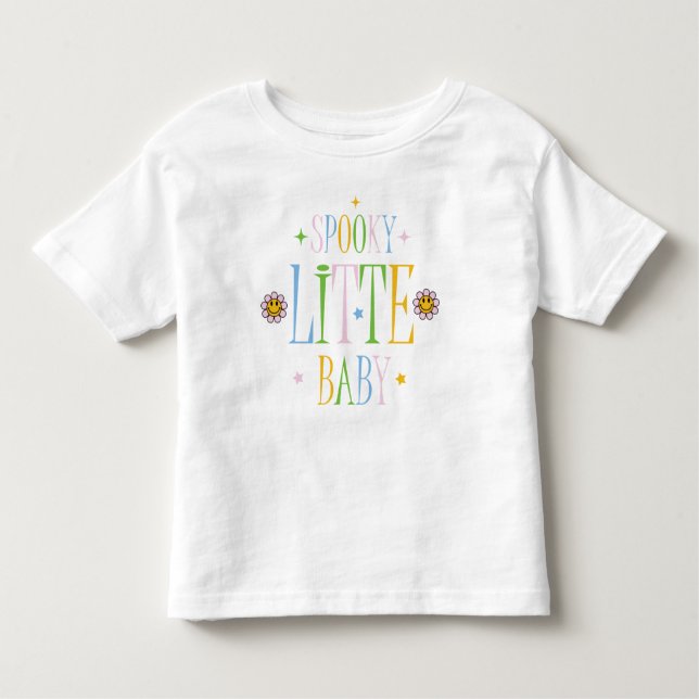 Camiseta De Bebé Halloween pequeño bebé con retro lindo (Anverso)