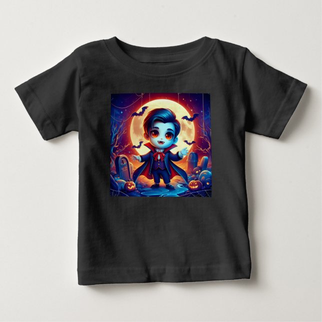 Camiseta De Bebé Halloween - petit vampire mignon (Anverso)