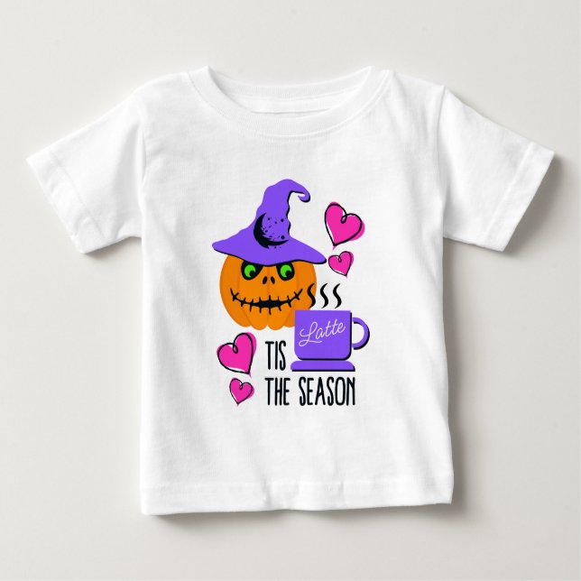 Camiseta De Bebé Halloween Pumpkin Spice Baby T-Shirt – Cute Tee (Anverso)