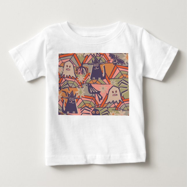Camiseta De Bebé Halloween retro (Anverso)