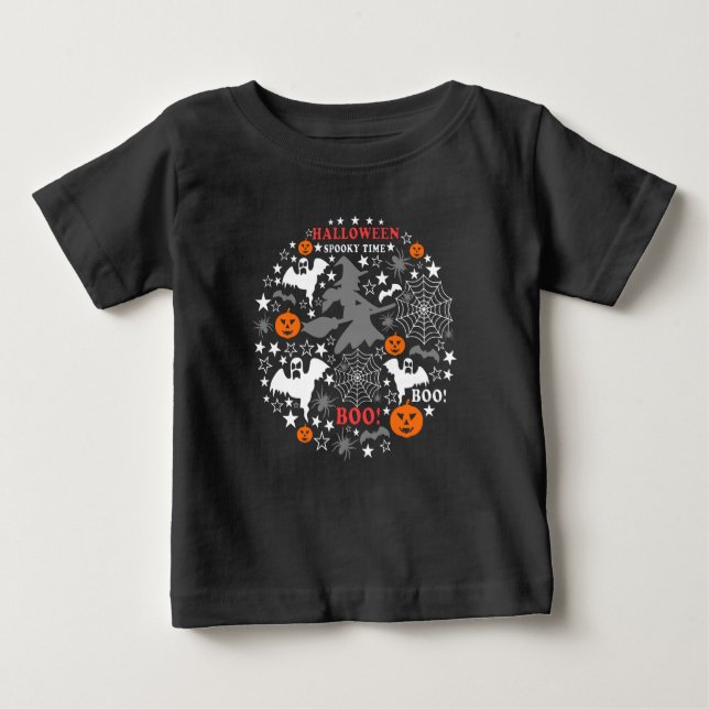 Camiseta De Bebé Halloween Spooky Time (Anverso)