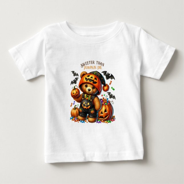 Camiseta De Bebé Halloween Teddy Bear Wizard (Anverso)