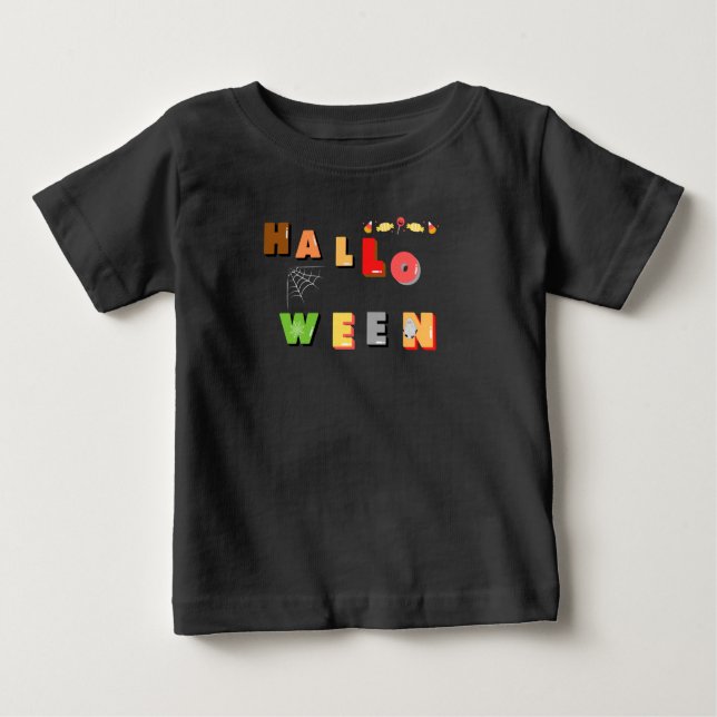 Camiseta De Bebé Halloween Toddler T-Shirt Black (Anverso)