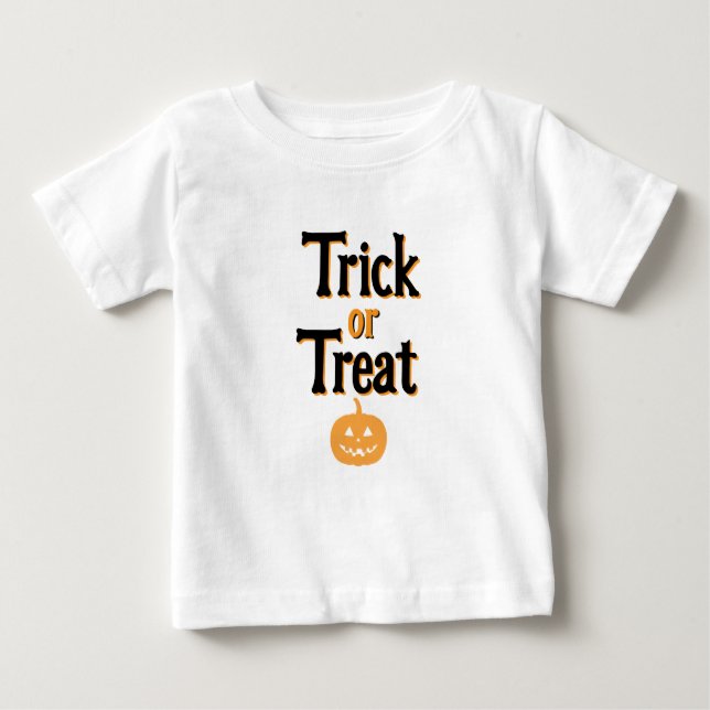 Camiseta De Bebé Halloween Trick o trato a T-Shirt White (Anverso)