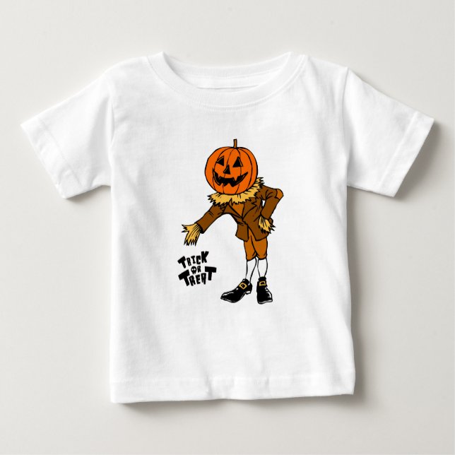 Camiseta De Bebé HALLOWEEN truco de calabaza o tratamiento (Anverso)