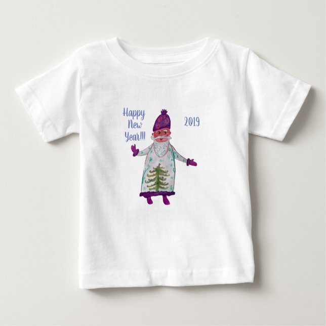 Camiseta De Bebé Hally Holidays Santa Claus Shirt (Anverso)