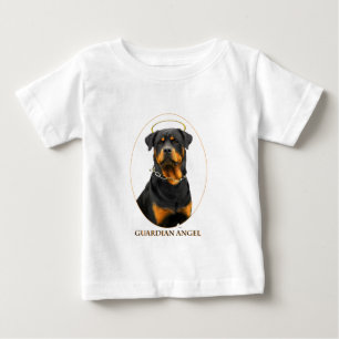 Camiseta De Bebé halo del rottweiler del ángel de guarda