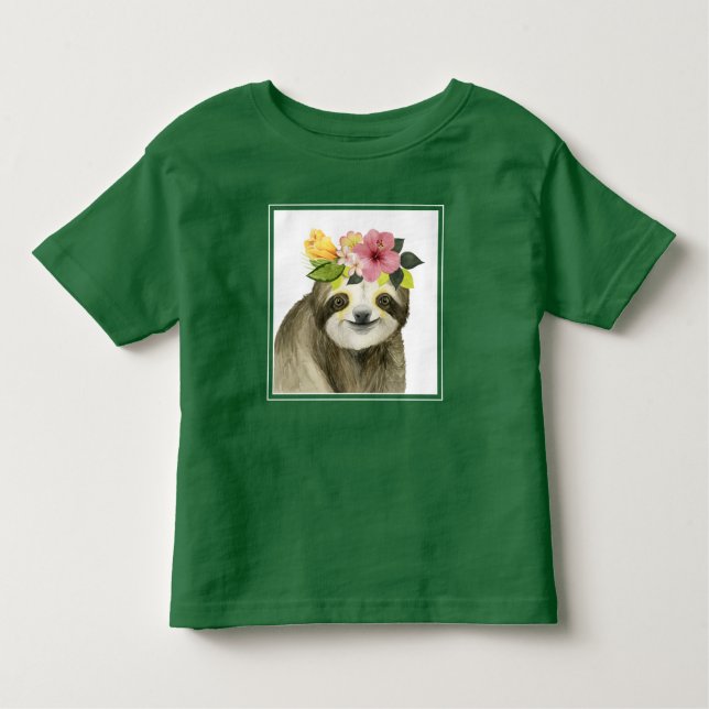 Camiseta De Bebé Halo tropical | Sweet Sloth (Anverso)