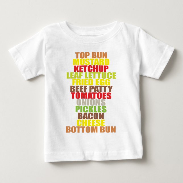 Camiseta De Bebé Hamburger (Anverso)