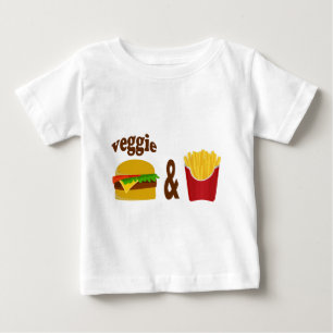 Camiseta De Bebé Hamburguesa de verduras y frijoles