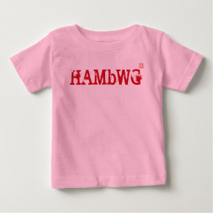 Camiseta De Bebé HAMbWG - Hoodie de tracción rosa con rojo