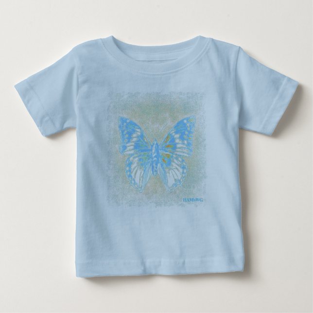 Camiseta De Bebé HAMbWG - Sudadera - Mariposa Azul (Anverso)