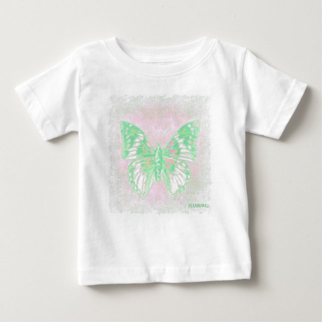 Camiseta De Bebé HAMbWG - Sudadera - Mariposa Verde (Anverso)