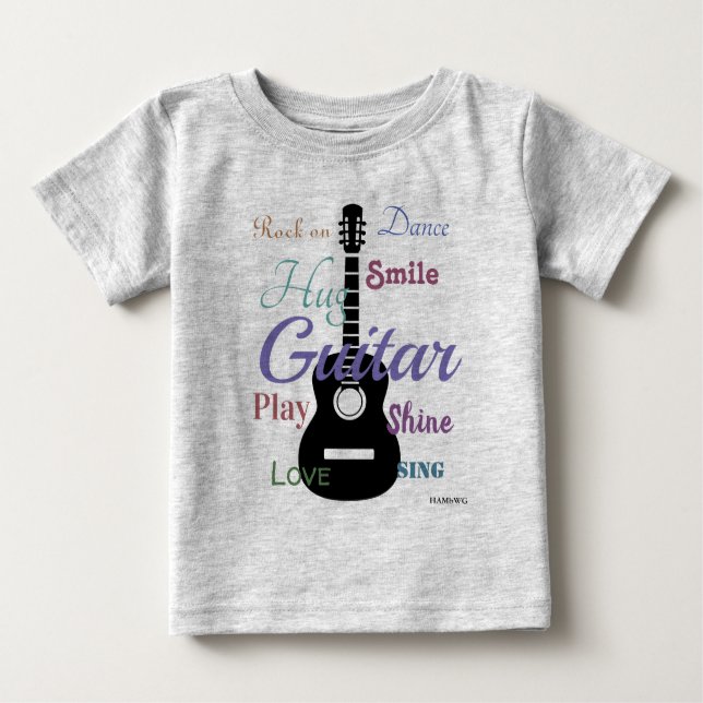 Camiseta De Bebé HAMbyWG - Tema de guitarra (Anverso)
