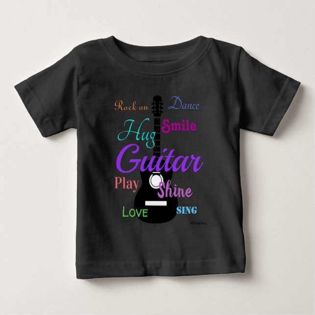 Camiseta De Bebé HAMbyWG - Tema de guitarra (Anverso)