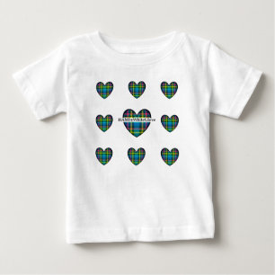 Camiseta De Bebé HAMbyWG Toddler Ruffle Tee -Plaid Heart con Logo