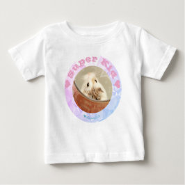 Camiseta De Bebé HammyVille - Hámster Blanco Marrón Cute - Super Ni