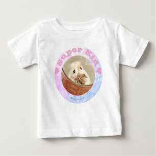 Camiseta De Bebé HammyVille - Hámster Blanco Marrón Cute - Super Ni