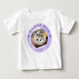 Camiseta De Bebé HammyVille - Hámster Blanco Marrón Cute - Super Ni