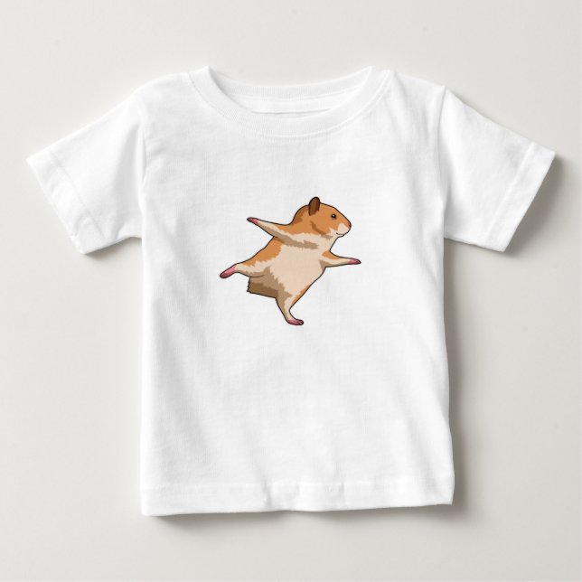 Camiseta De Bebé Hamster at Yoga Stretching Legs (Anverso)