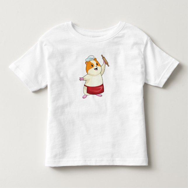 Camiseta De Bebé Hámster como Baker con rodillo (Anverso)