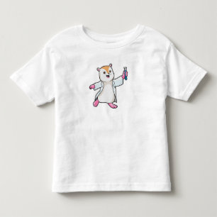 Camiseta De Bebé Hámster como científico con tubo de prueba
