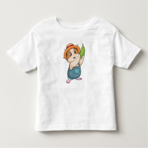 Camiseta De Bebé Hamster como granjero con Zucchini