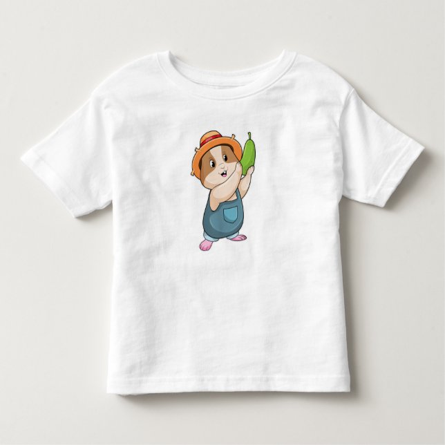 Camiseta De Bebé Hamster como granjero con Zucchini (Anverso)