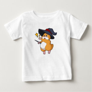 Camiseta De Bebé Hámster como mago con varita mágica