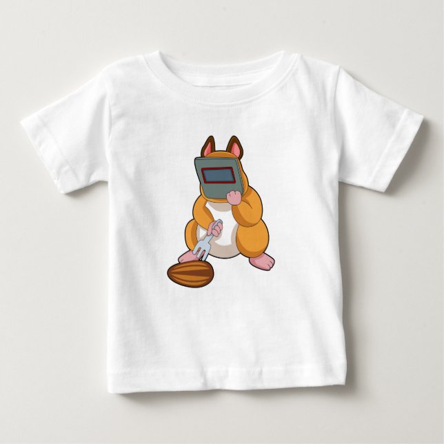 Camiseta De Bebé Hamster como Welder.PNG (Anverso)