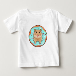 Camiseta De Bebé Hamster con Donut