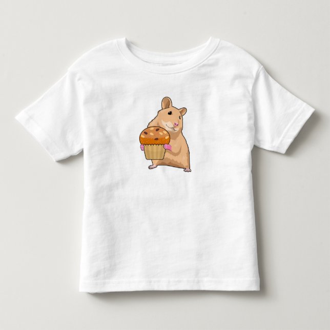 Camiseta De Bebé Hámster con magdalena (Anverso)