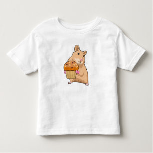 Camiseta De Bebé Hámster con Muffin