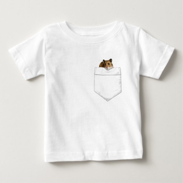 Camiseta De Bebé Hámster En El Bolsillo (Anverso)