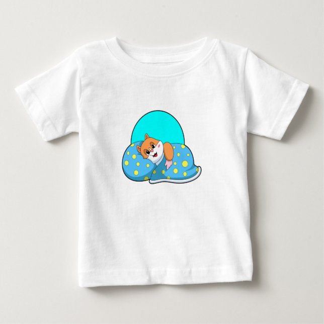 Camiseta De Bebé Hámster por dormir con manta.PNG (Anverso)