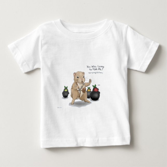 Camiseta De Bebé Hámster y fruta de Ninja (Anverso)
