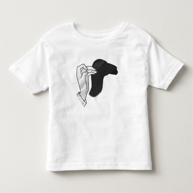 Camiseta De Bebé Hand Silhouette Camel (Anverso)